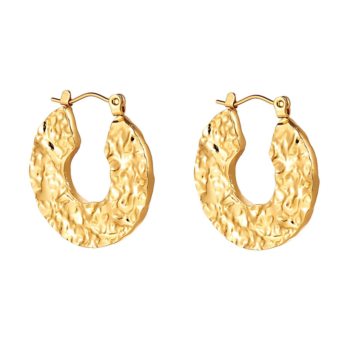 18K gold plated Stainless steel earrings, Intensity