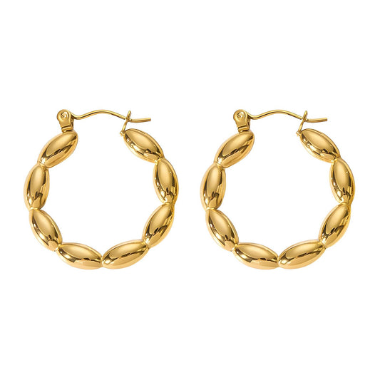 18K gold plated Stainless steel earrings, Intensity