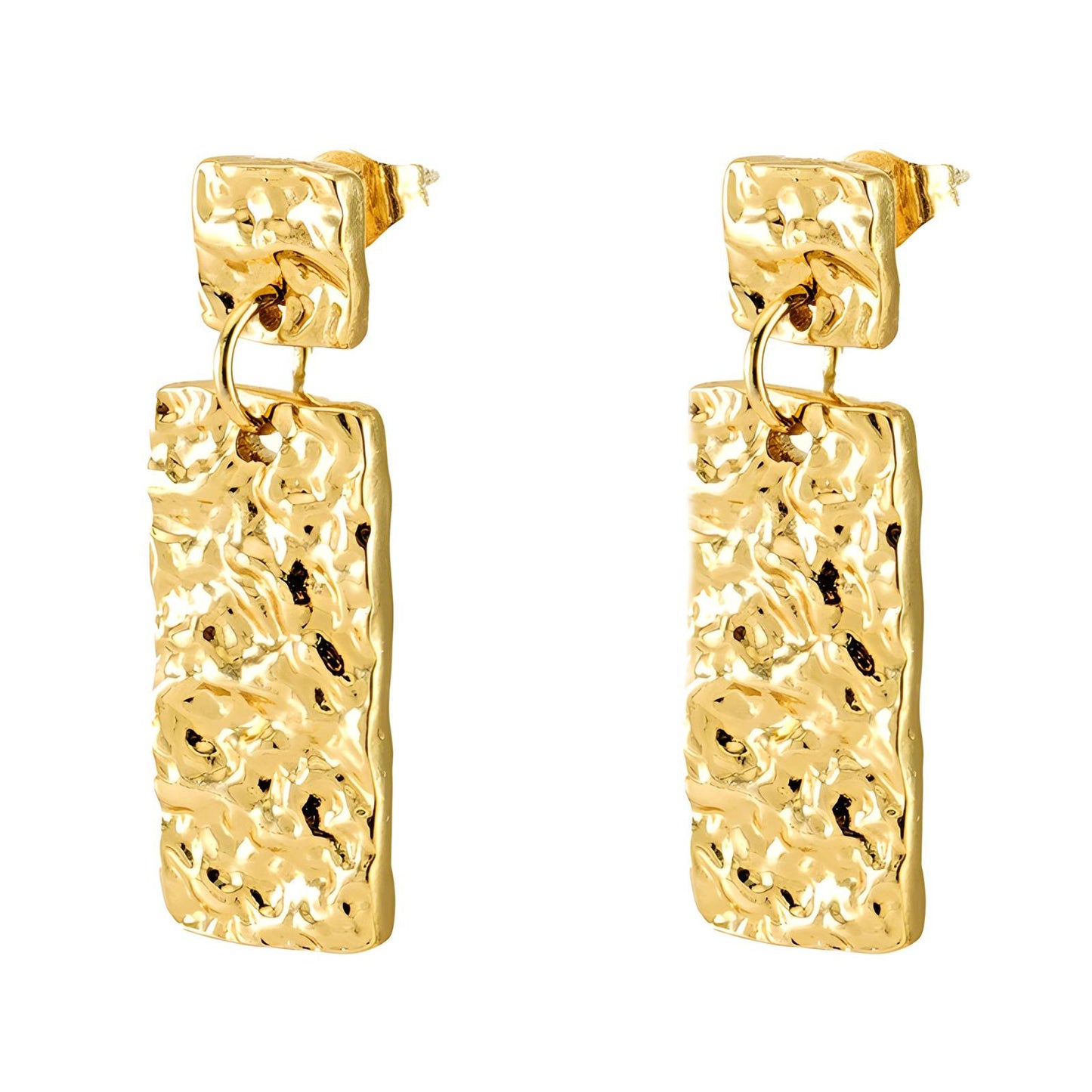 18K gold plated Stainless steel earrings, Intensity