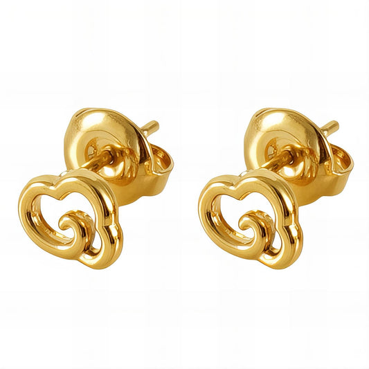 18K gold plated Stainless steel earrings, Intensity