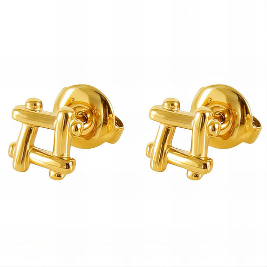 18K gold plated Stainless steel earrings, Intensity