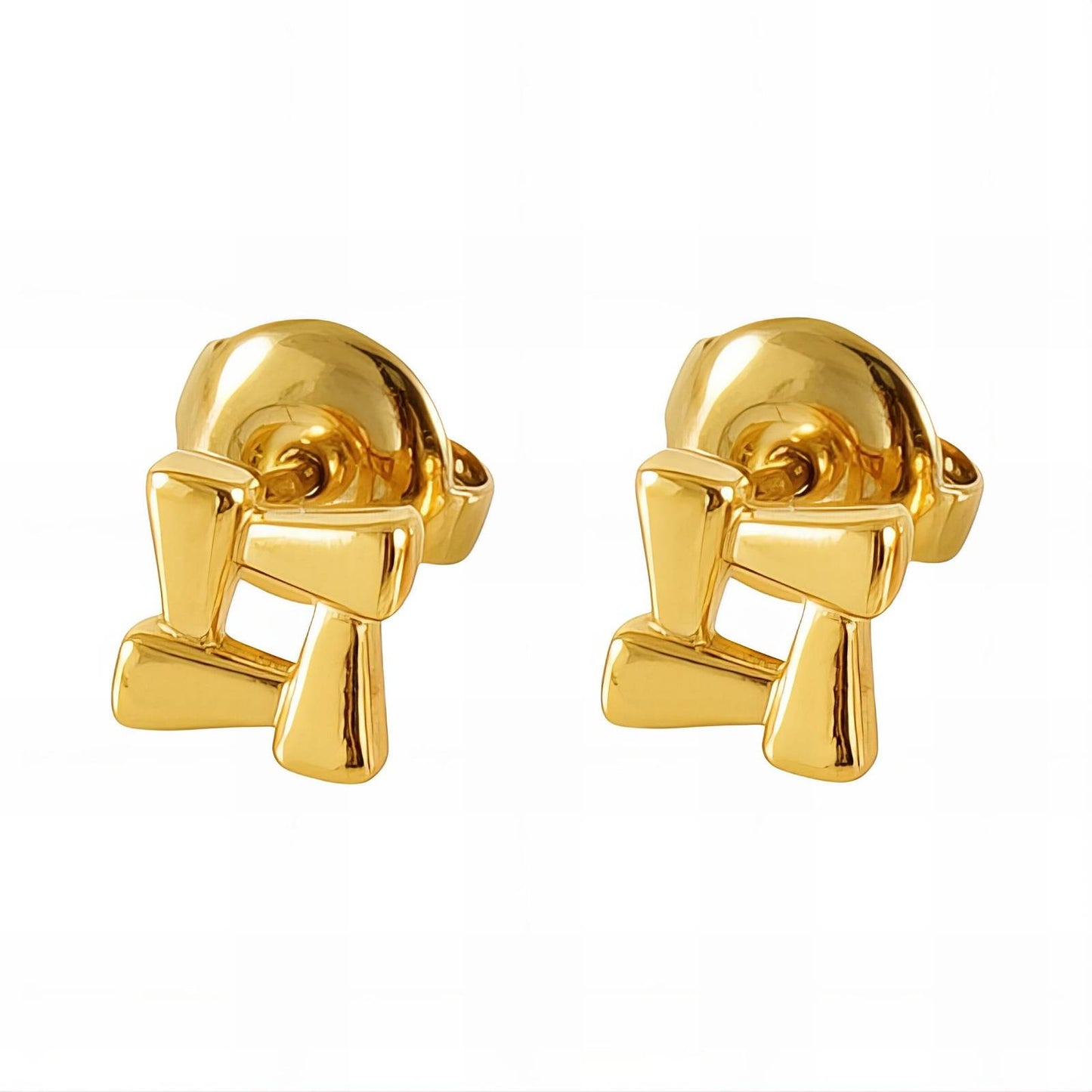 18K gold plated Stainless steel earrings, Intensity