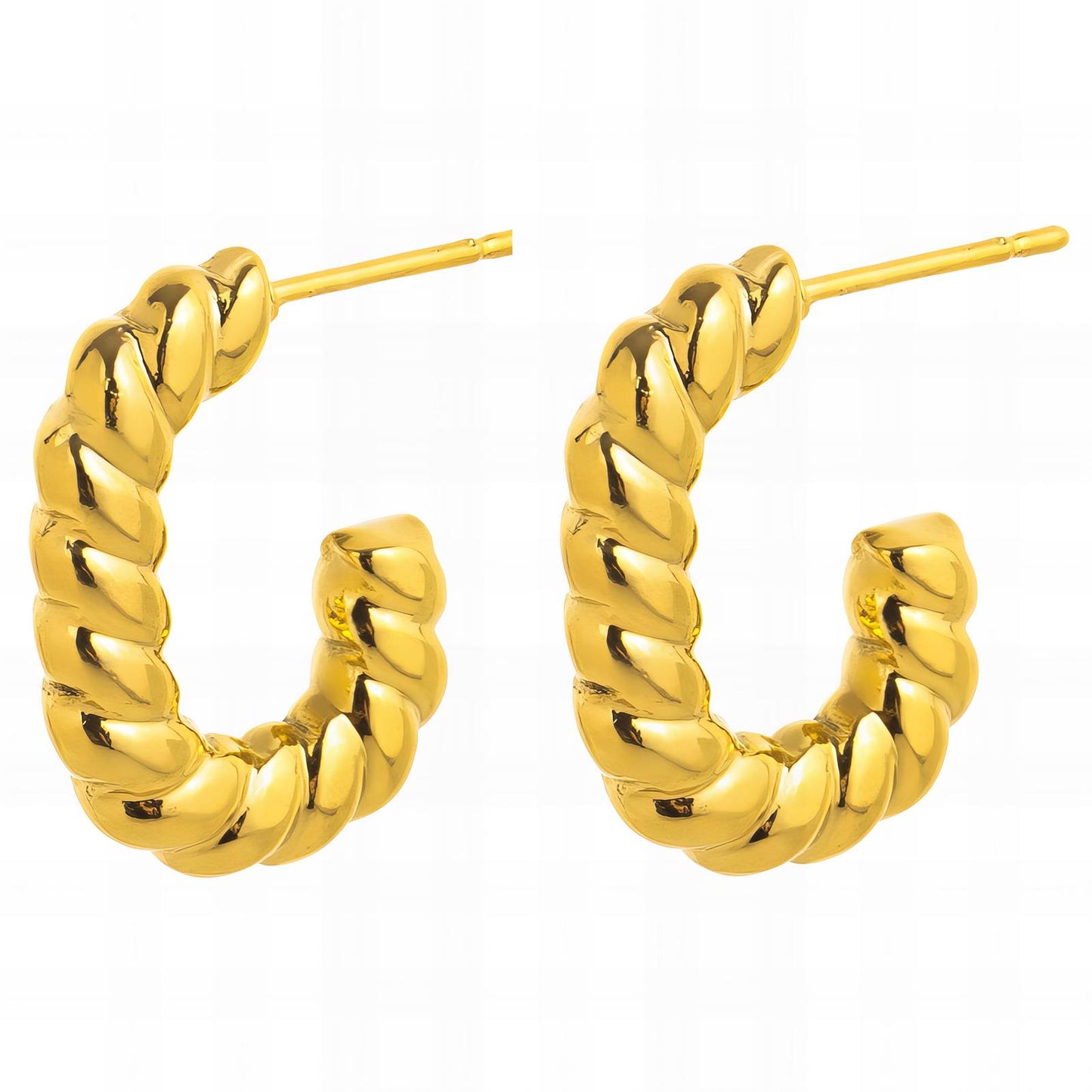 18K gold plated Stainless steel earrings, Intensity