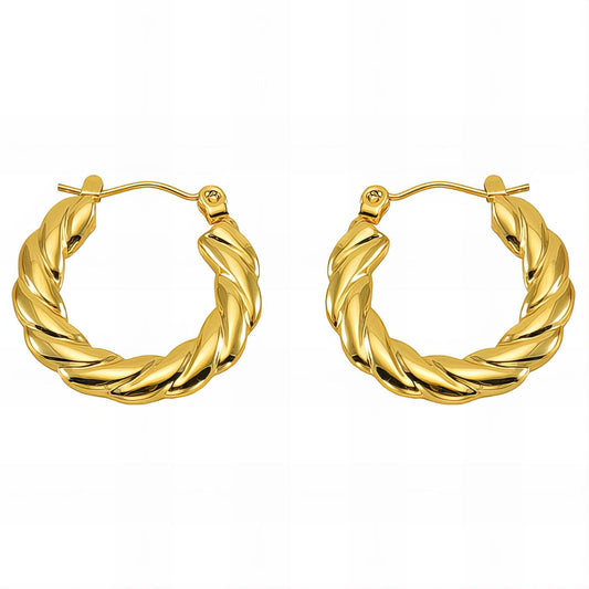 18K gold plated Stainless steel earrings, Intensity