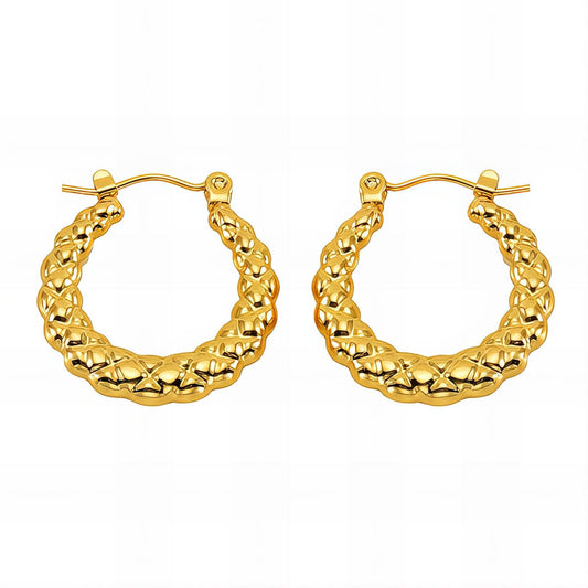 18K gold plated Stainless steel earrings, Intensity