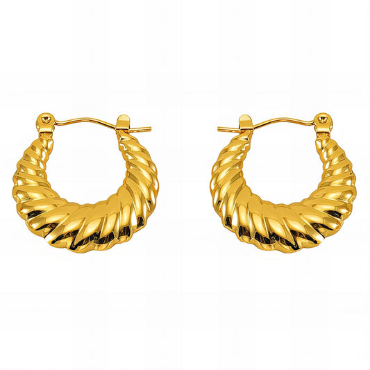 18K gold plated Stainless steel earrings, Intensity