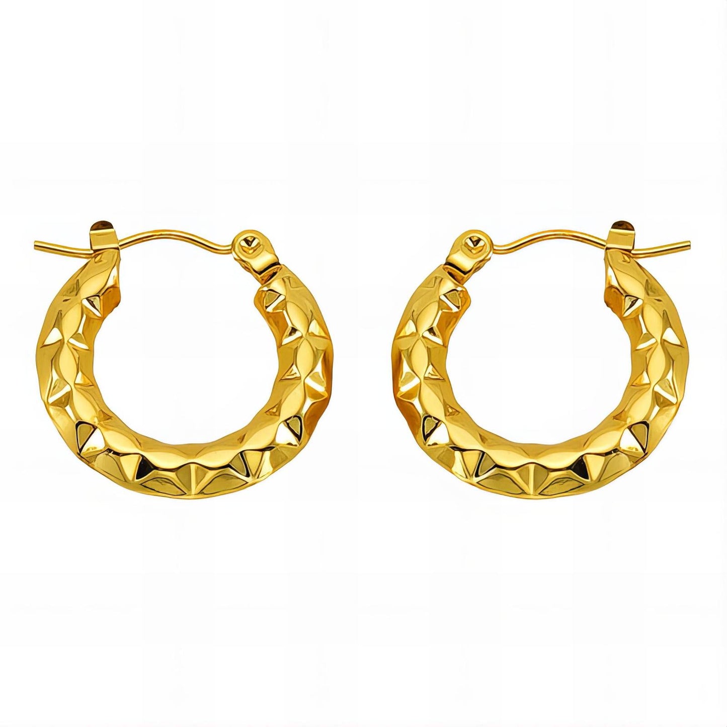 18K gold plated Stainless steel earrings, Intensity