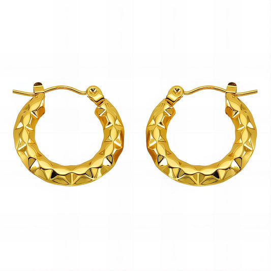 18K gold plated Stainless steel earrings, Intensity