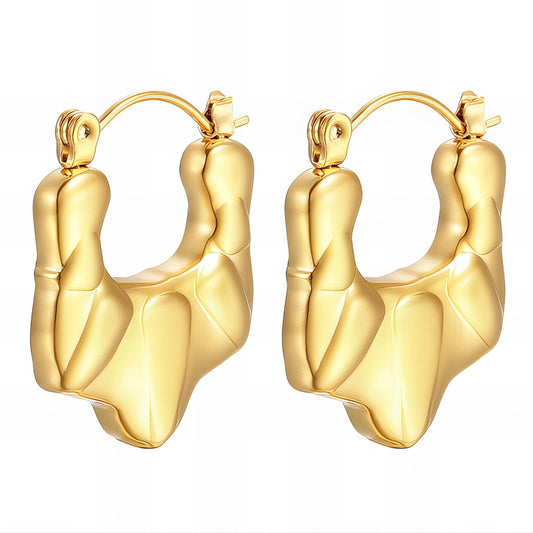 18K gold plated Stainless steel earrings, Intensity