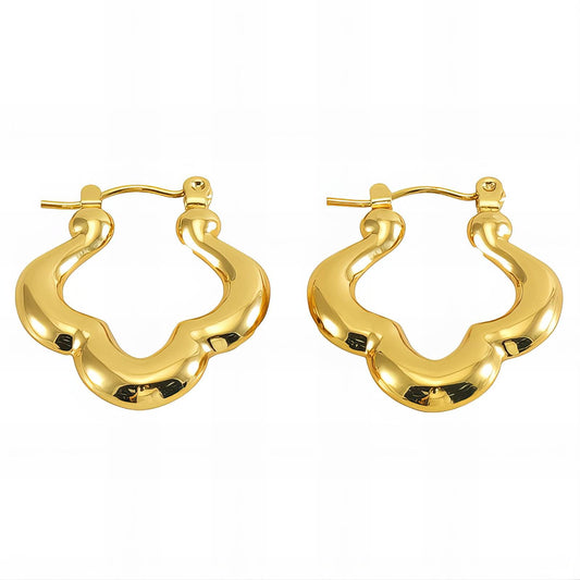 18K gold plated Stainless steel earrings, Intensity