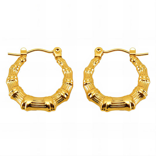 18K gold plated Stainless steel earrings, Intensity