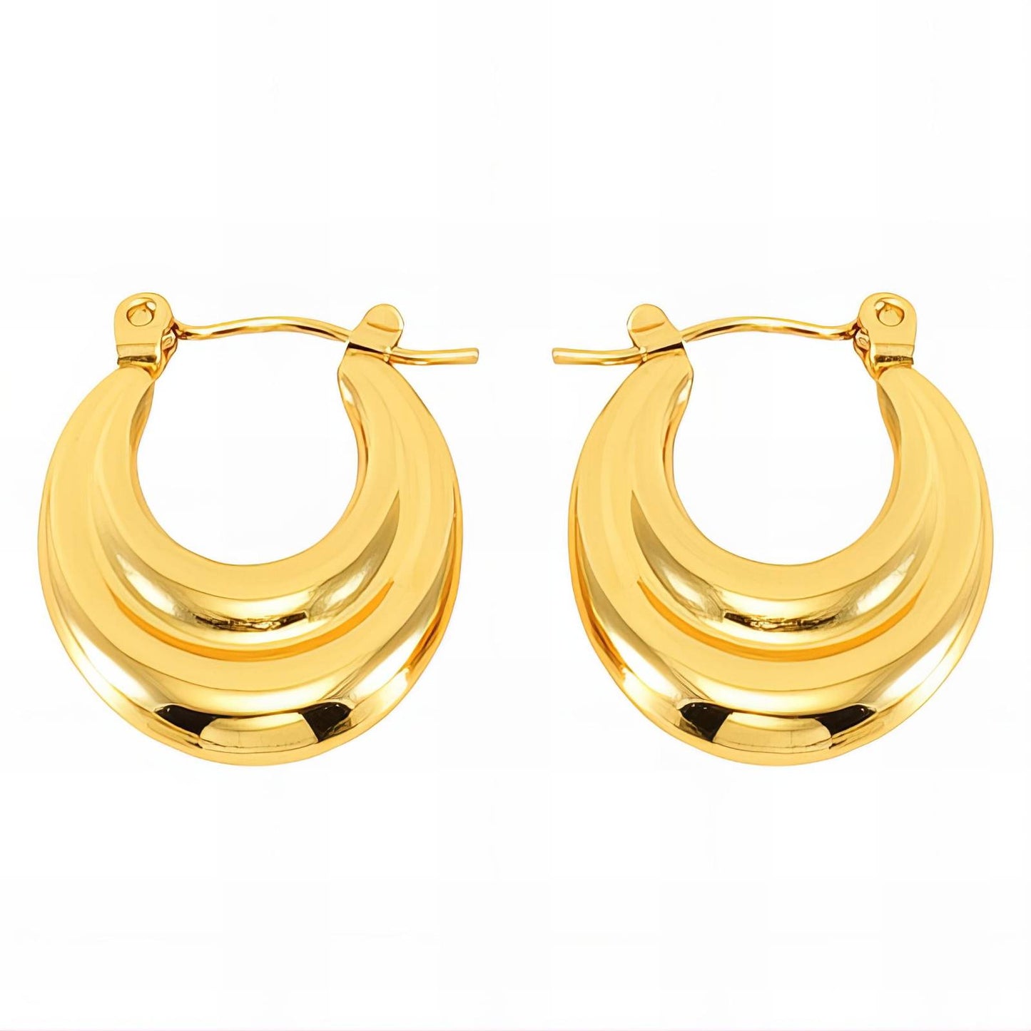 18K gold plated Stainless steel earrings, Intensity