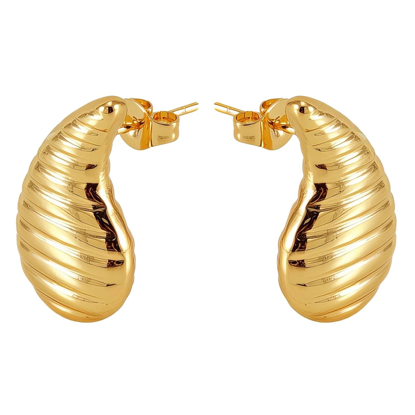 18K gold plated Stainless steel  Teardrops earrings, Intensity