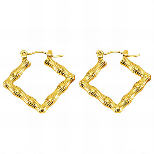 18K gold plated Stainless steel earrings, Intensity