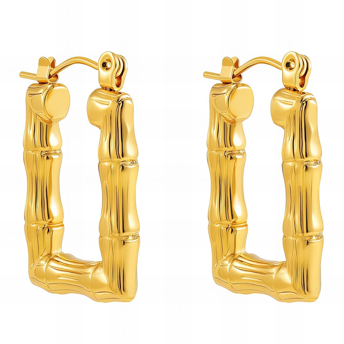 18K gold plated Stainless steel earrings, Intensity