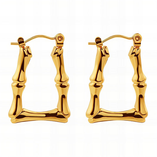 18K gold plated Stainless steel earrings, Intensity