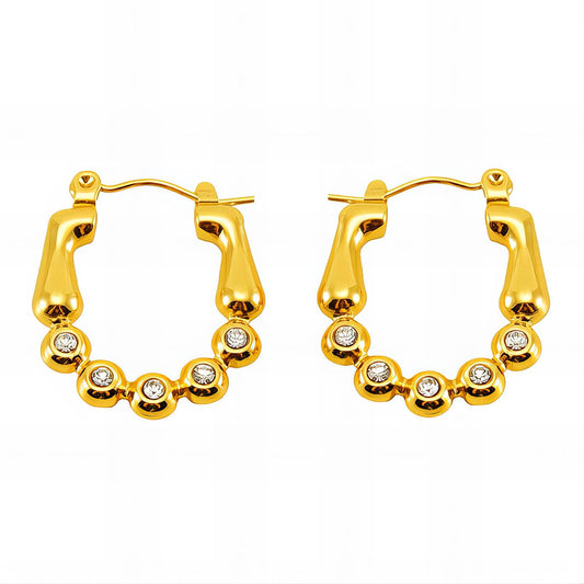 18K gold plated Stainless steel earrings, Intensity