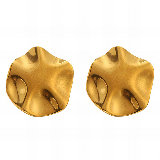 18K gold plated Stainless steel earrings, Intensity