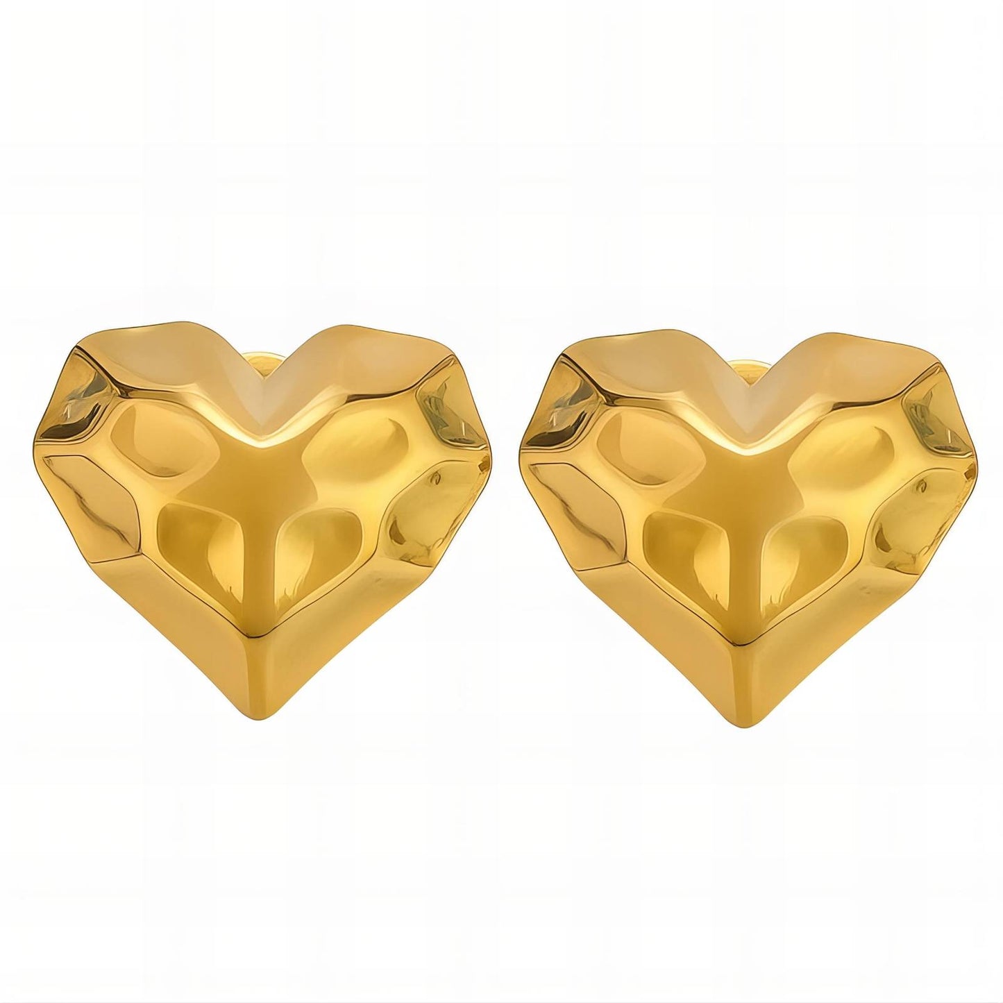 18K gold plated Stainless steel earrings, Intensity