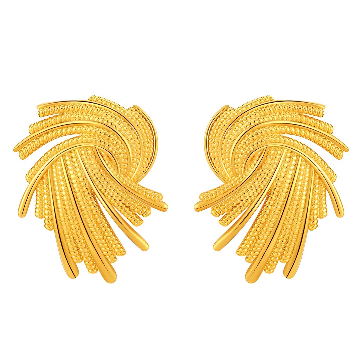 18K gold plated Stainless steel earrings, Intensity