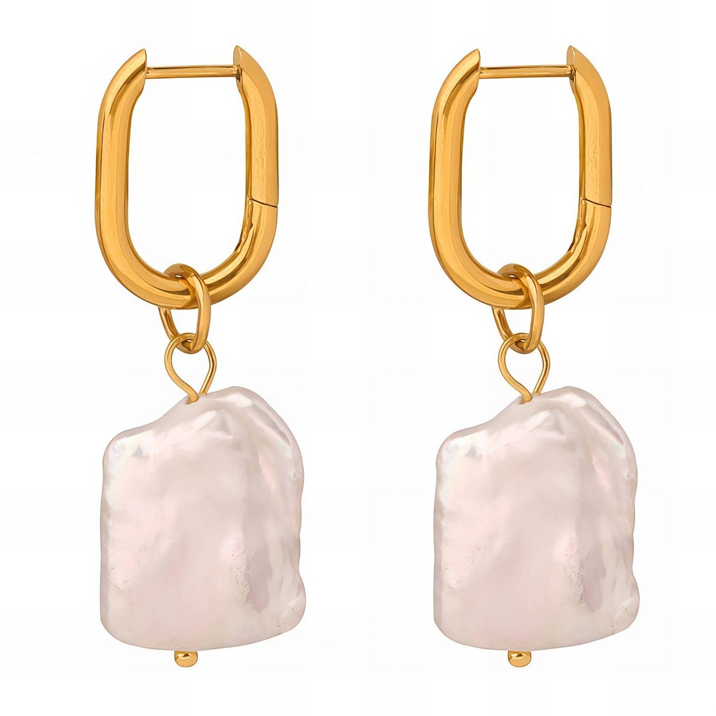 18K gold plated Stainless steel earrings, Intensity