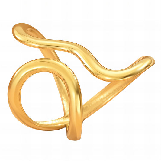 18K gold plated Stainless steel finger ring, Intensity