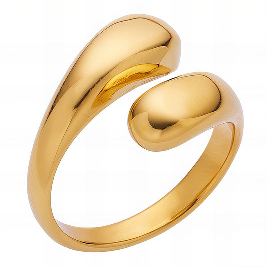 18K gold plated Stainless steel finger ring, Intensity