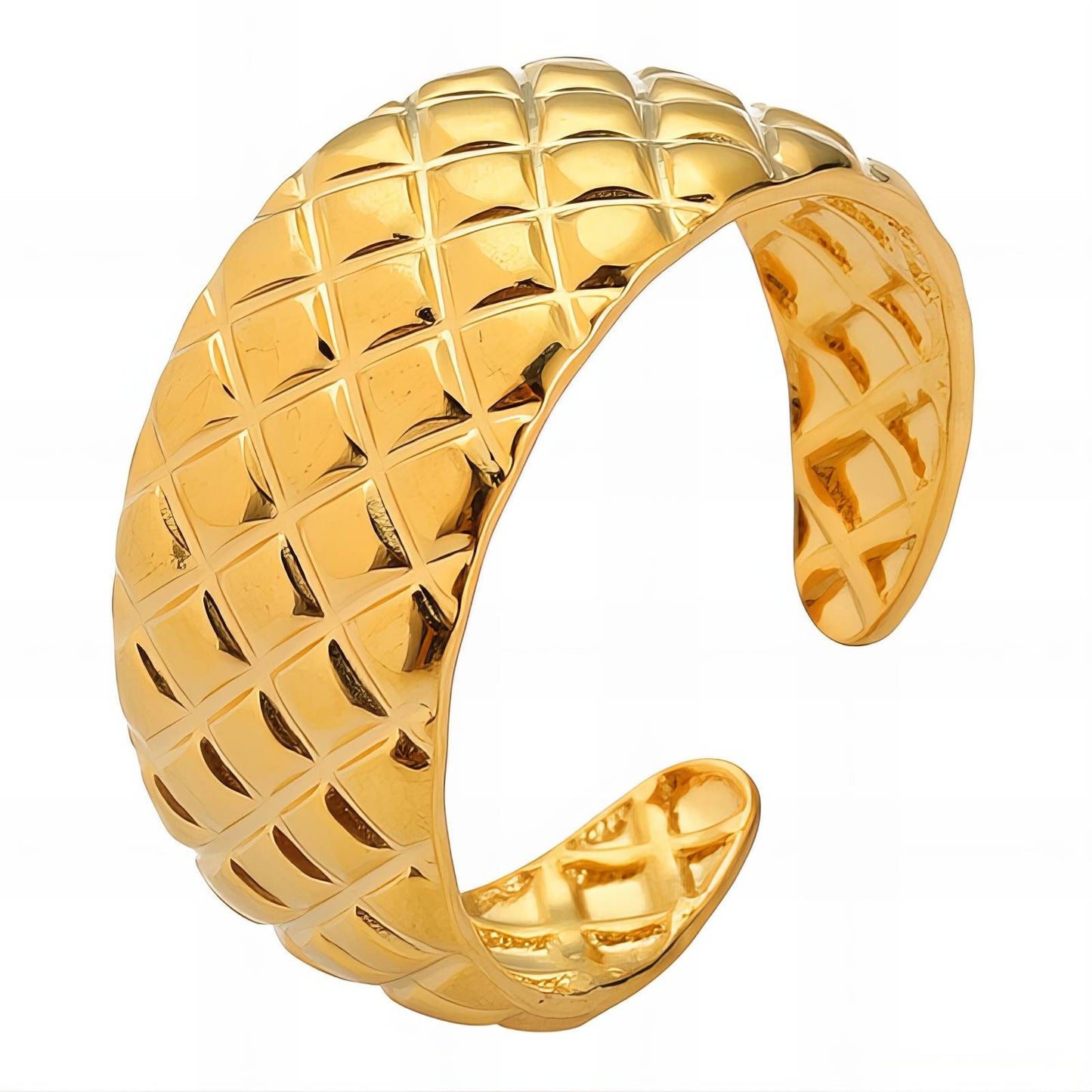 18K gold plated Stainless steel finger ring, Intensity