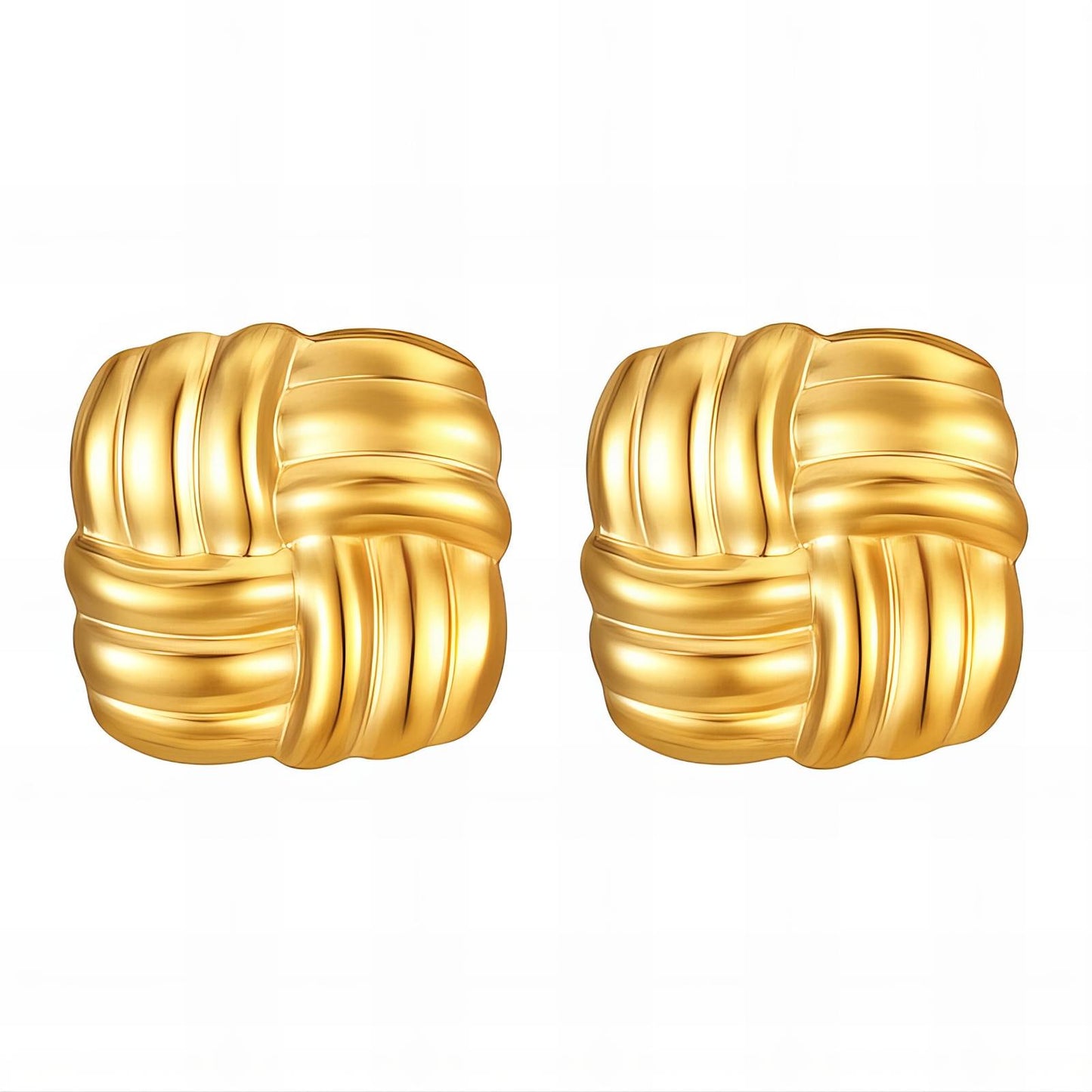 18K gold plated Stainless steel earrings, Intensity