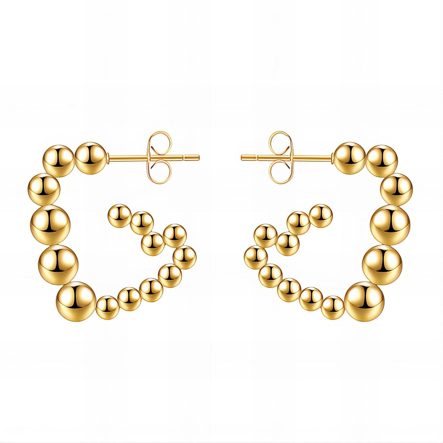 18K gold plated Stainless steel earrings, Intensity