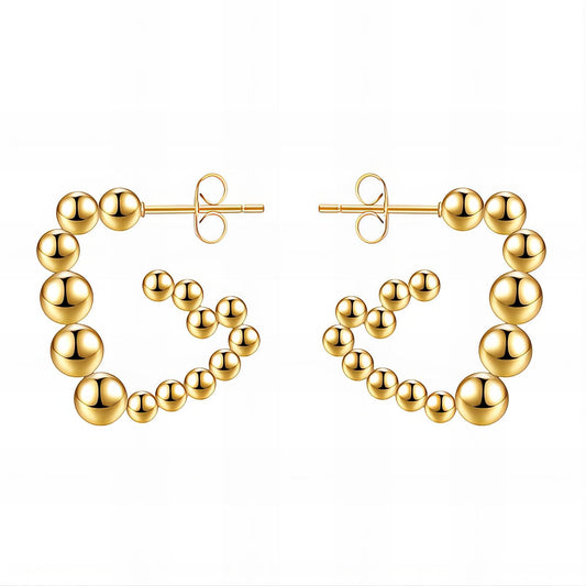 18K gold plated Stainless steel earrings, Intensity