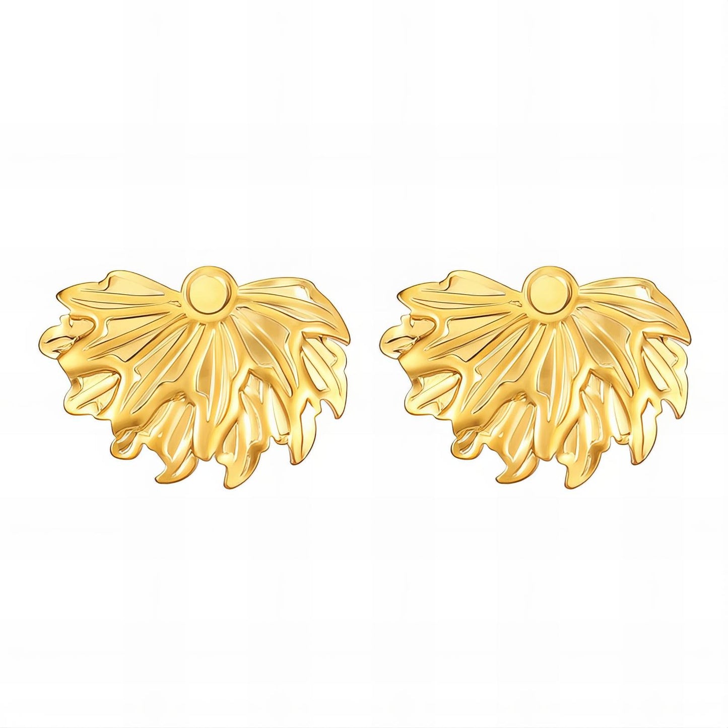 18K gold plated Stainless steel earrings, Intensity