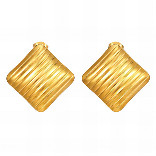 18K gold plated Stainless steel earrings, Intensity