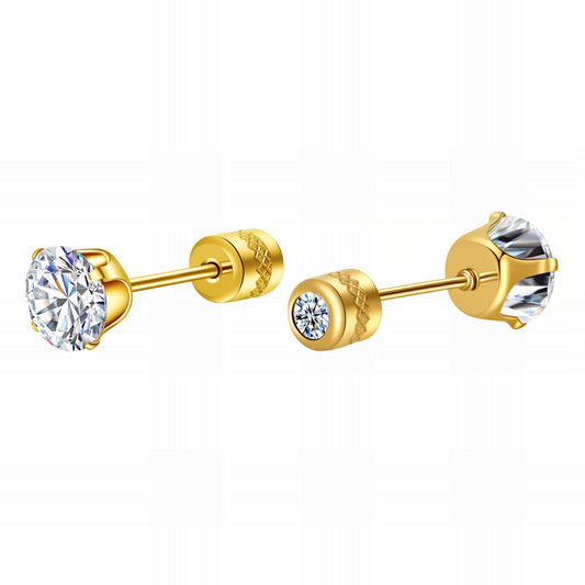 18K gold plated Stainless steel earrings, Intensity