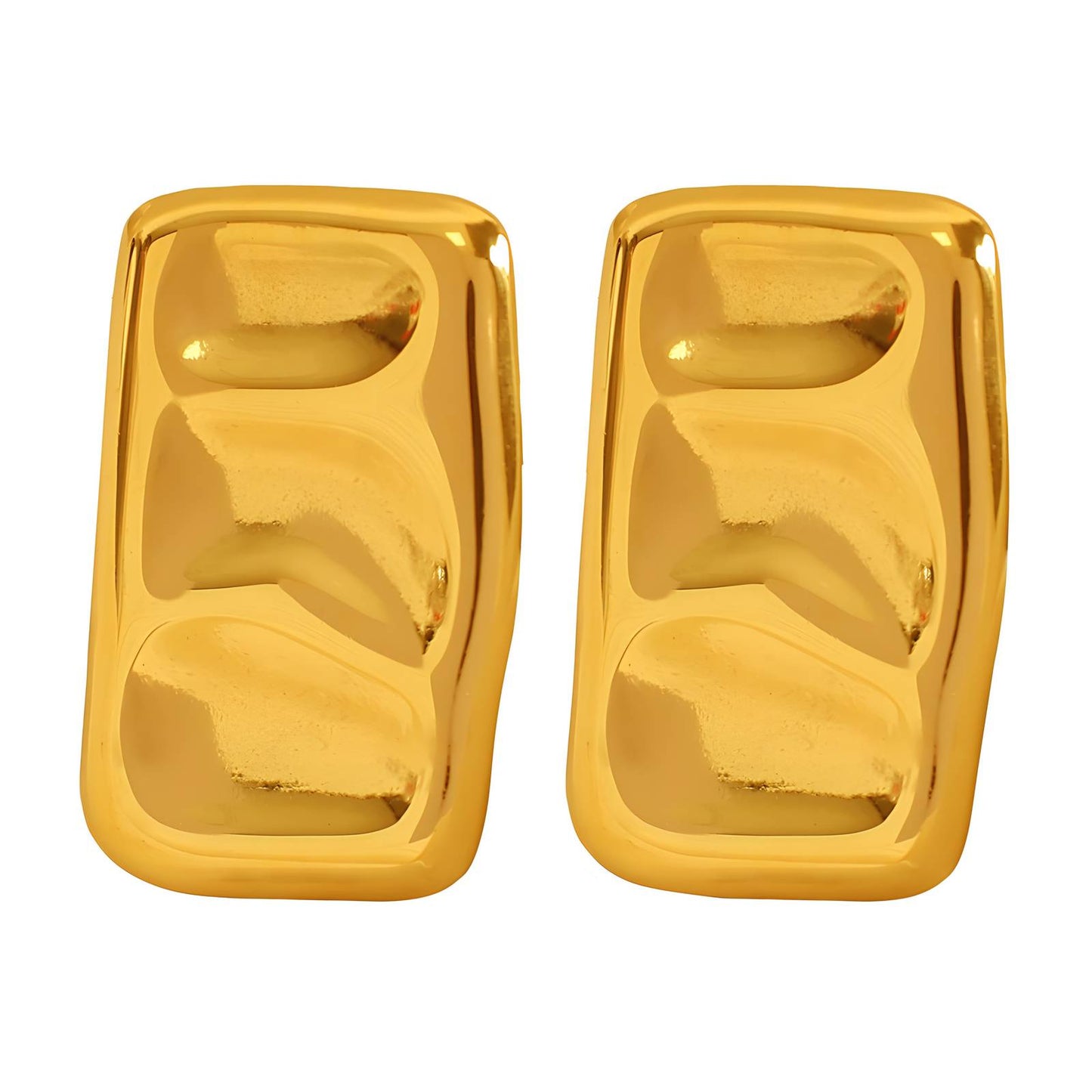 18K gold plated Stainless steel earrings, Intensity