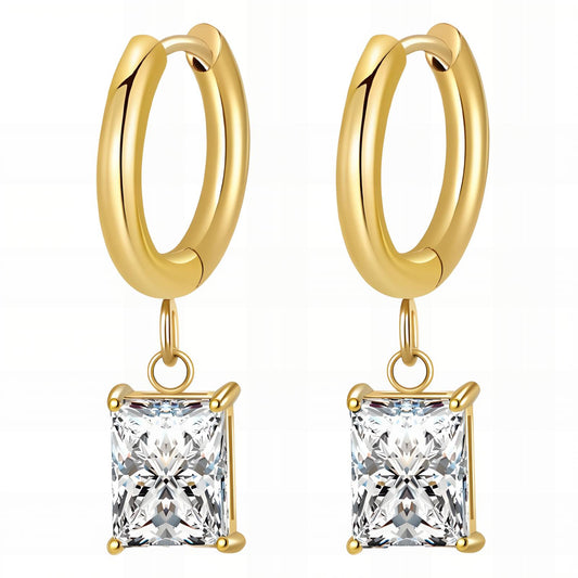 18K gold plated Stainless steel earrings, Intensity