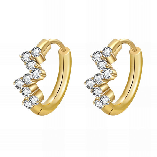 18K gold plated Stainless steel earrings, Intensity