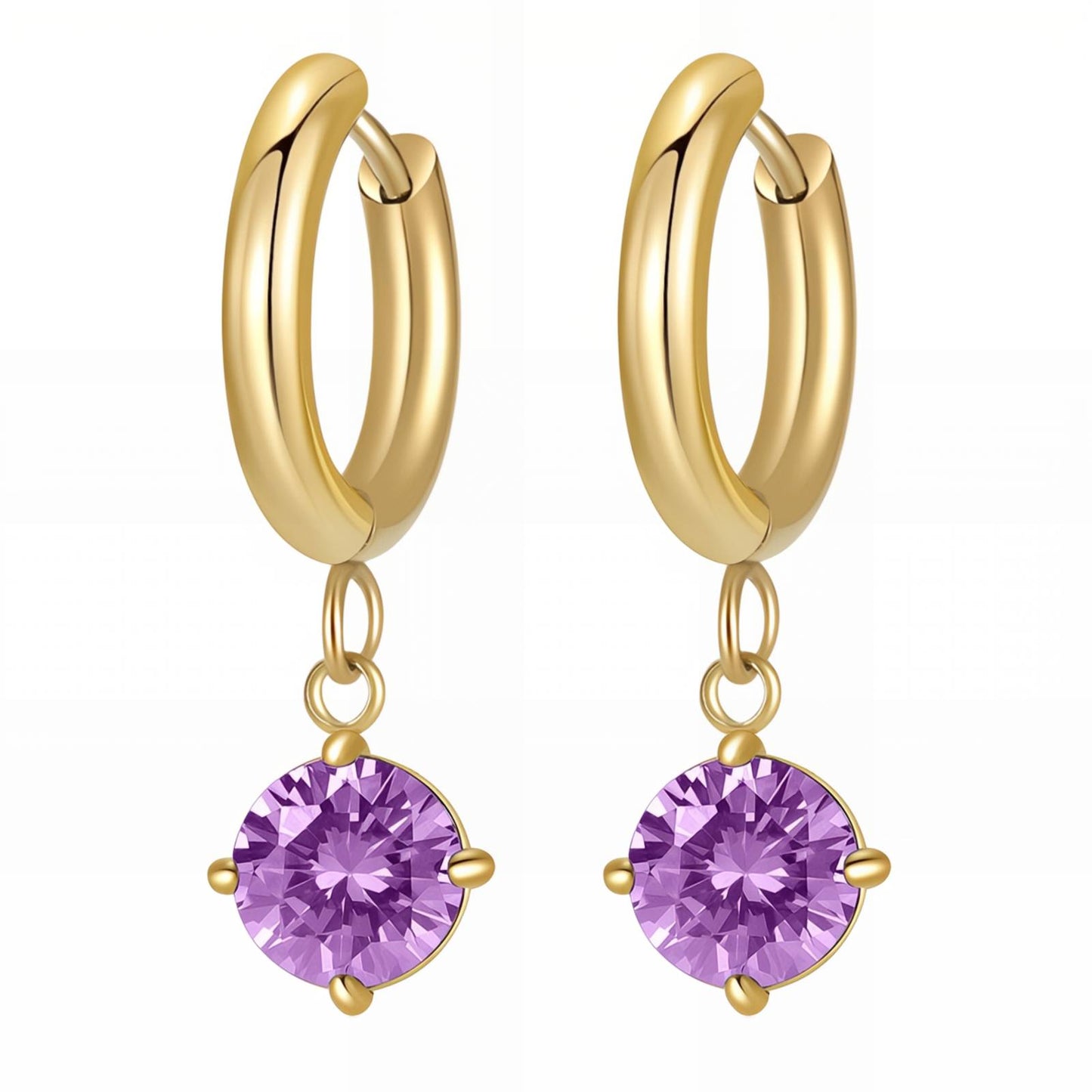 18K gold plated Stainless steel earrings, Intensity