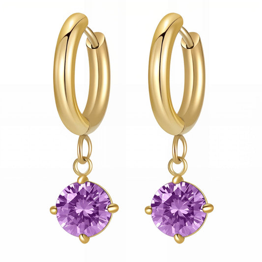 18K gold plated Stainless steel earrings, Intensity