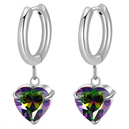 Stainless steel  Heart earrings, Intensity